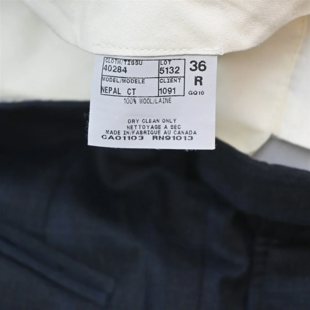 Jack Victor 42R 32x34 Gray Windowpane 100% Wool Nepal Mens Jacket Pants Suit